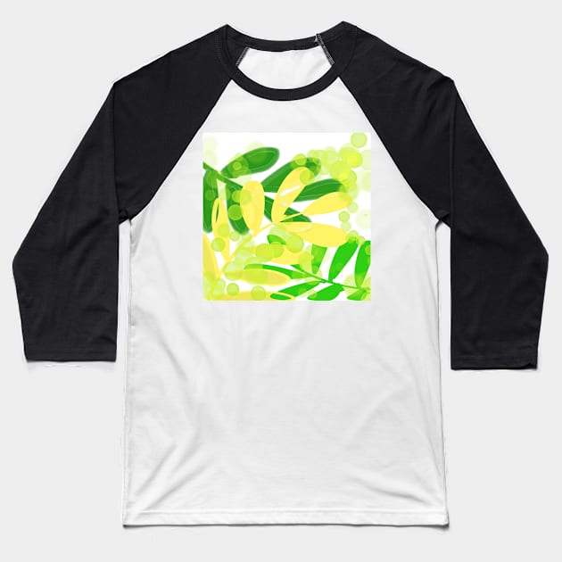 Summer Leaves Baseball T-Shirt by Krusty